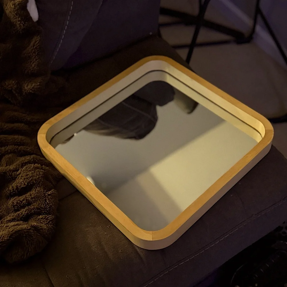 Mirror with Wood Framing